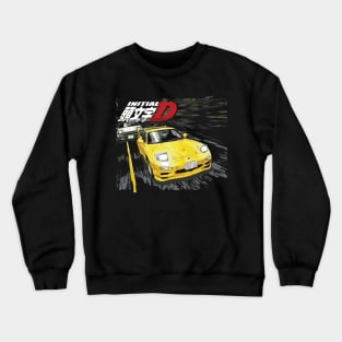 FD3S VS AE86 NIGHT TOUGE DRIFTING Crewneck Sweatshirt